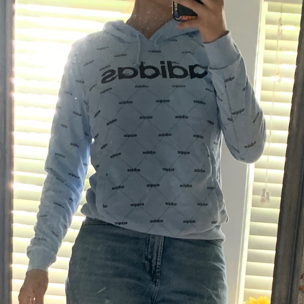 blue adidas sweatshirt